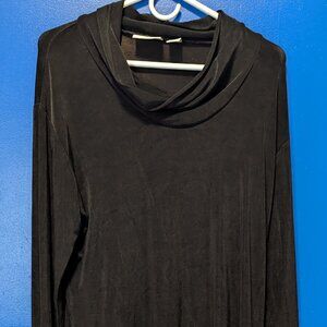 Statement Chicco Travelers size 3 Cowl Neck Long Sleeve Black Tunic Shirt